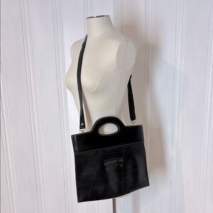 NEUTRA ATELIER Handmade Black Leather & Recycled Tire Handbag